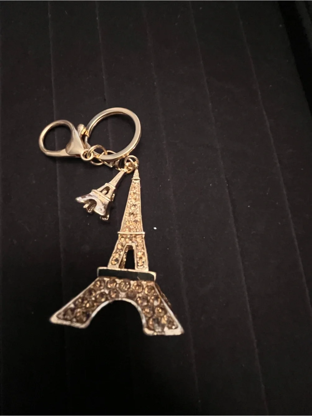 Gold Eiffel Tower Charm Keychain - Women Accessories
